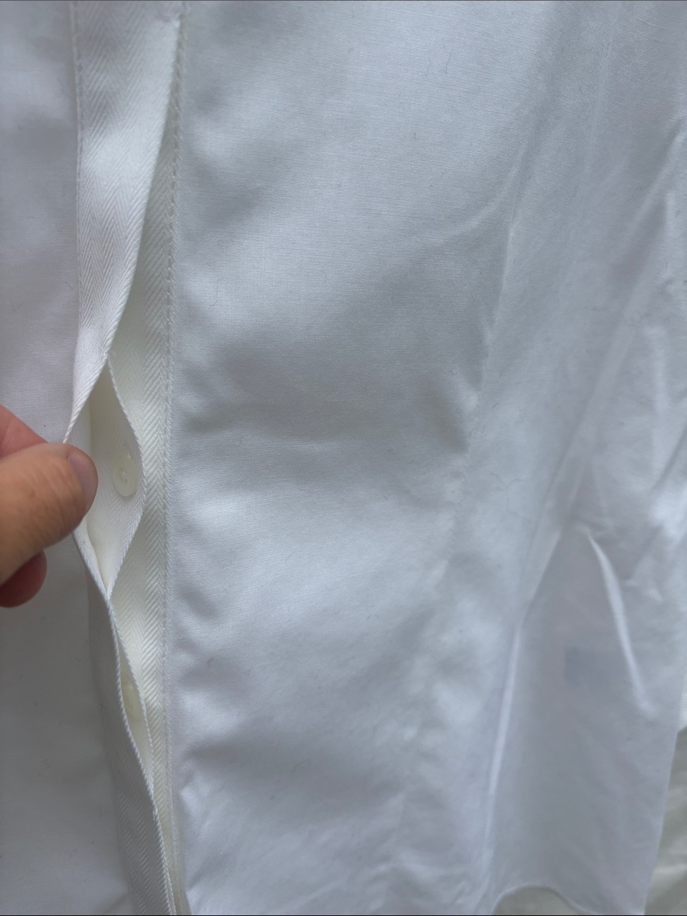 Talbots White Wrinkle-Resistant 3/4-Length Sleeved Shirt - Picture 6 of 14